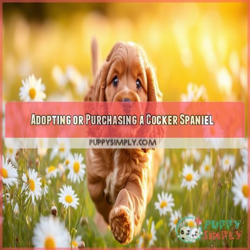 Adopting or Purchasing a Cocker Spaniel