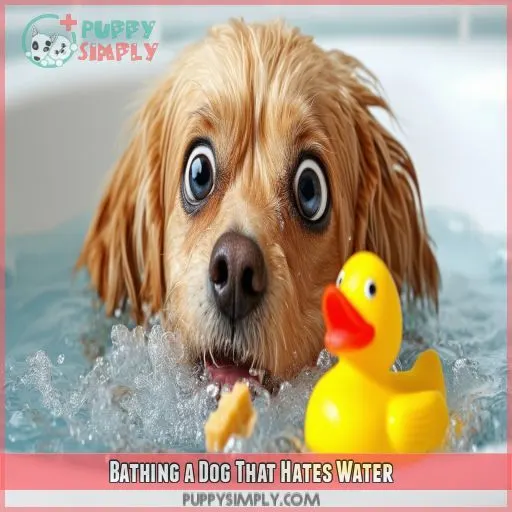 Bathing a Dog That Hates Water