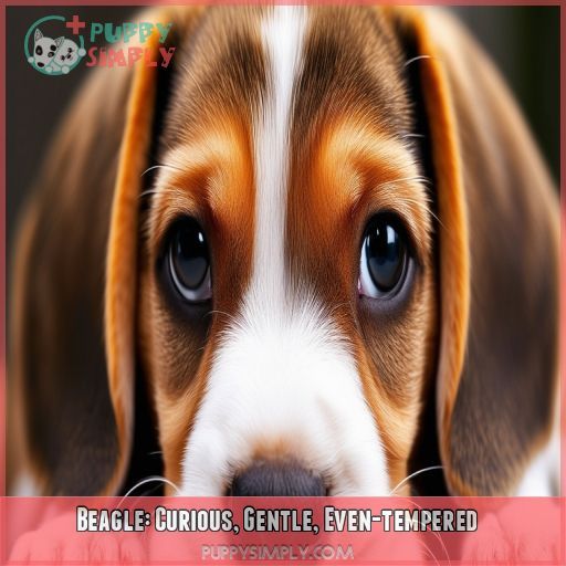 Beagle: Curious, Gentle, Even-tempered