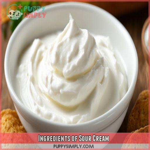 Ingredients of Sour Cream