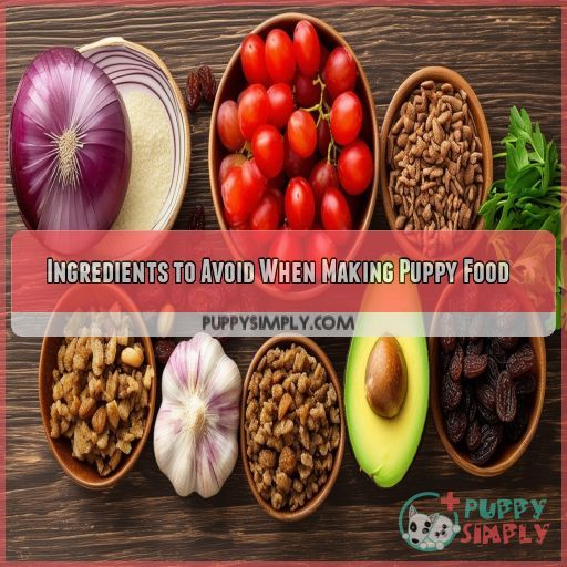 Ingredients to Avoid When Making Puppy Food