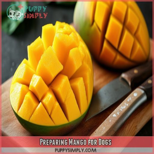 Preparing Mango for Dogs