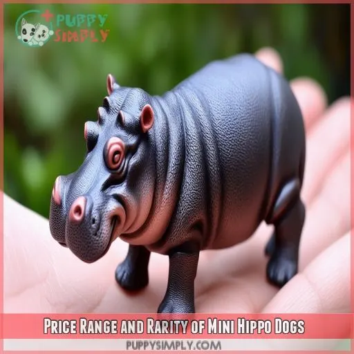 Price Range and Rarity of Mini Hippo Dogs