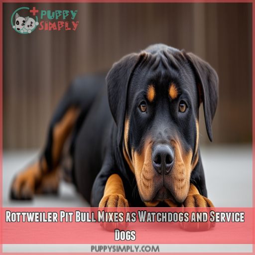 Rottweiler Pit Bull Mixes as Watchdogs and Service Dogs