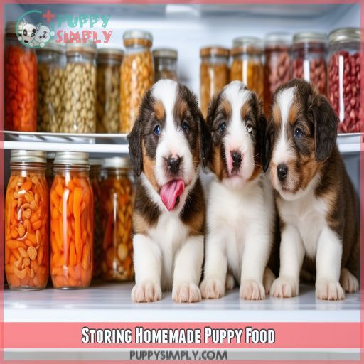 Storing Homemade Puppy Food