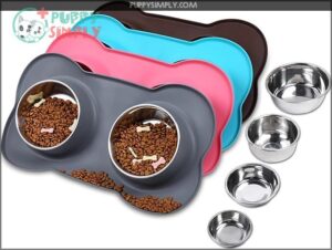 VIVAGLORY Dog Bowls, Dog Food B078TX3F6S