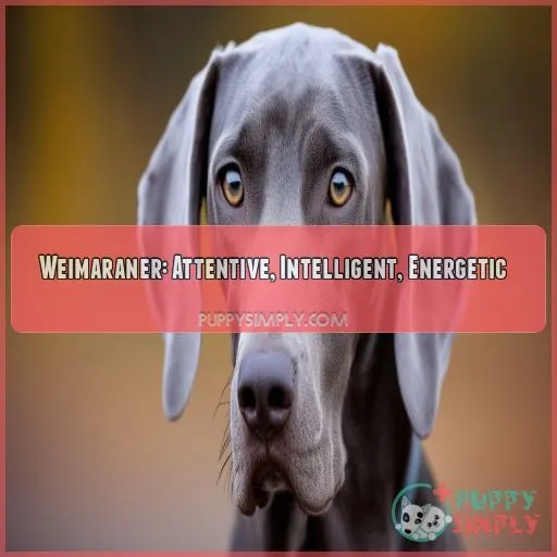 Weimaraner: Attentive, Intelligent, Energetic