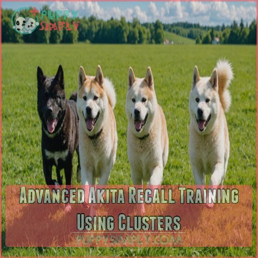 Advanced Akita Recall Training Using Clusters