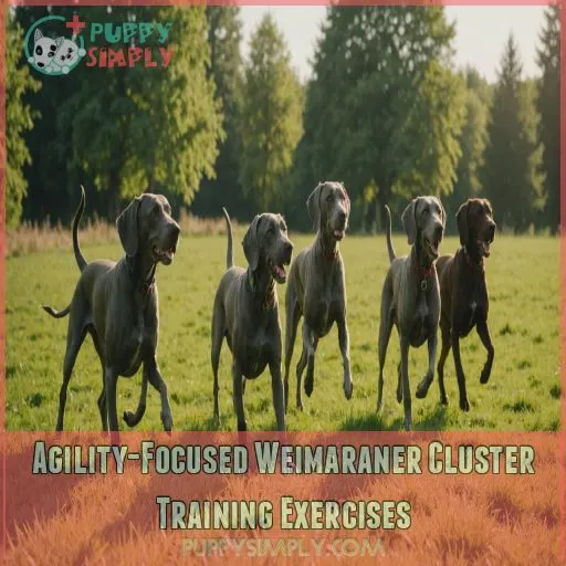 Agility-Focused Weimaraner Cluster Training Exercises