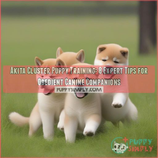 Akita cluster puppy training