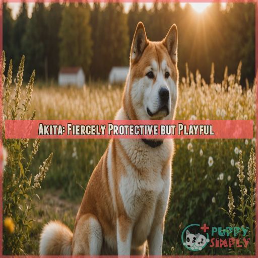 Akita: Fiercely Protective but Playful