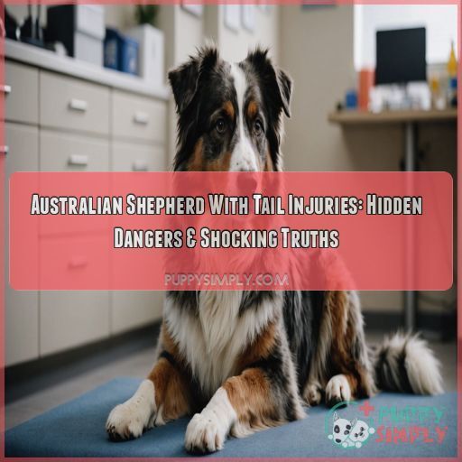 Australian Shepherd with tail injuries Australian Shepherd with tail injuries