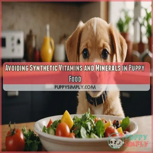 Avoiding Synthetic Vitamins and Minerals in Puppy Food