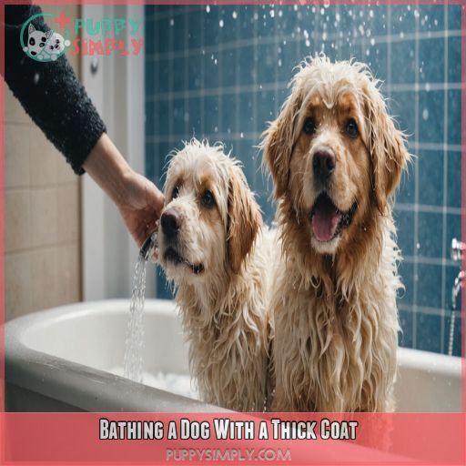 Bathing a Dog With a Thick Coat Bathing a Dog With a Thick Coat