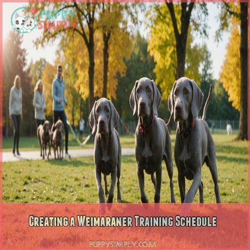 Creating a Weimaraner Training Schedule Creating a Weimaraner Training Schedule