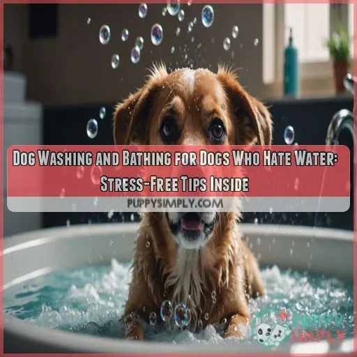 Dog washing and bathing for dogs who hate water