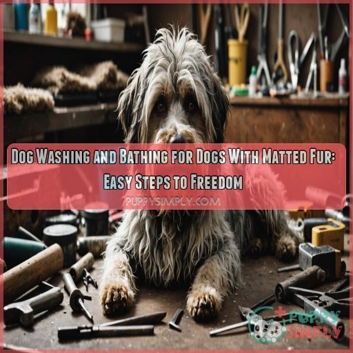 Dog washing and bathing for dogs with matted fur Dog washing and bathing for dogs with matted fur