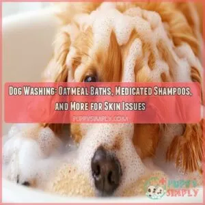 Dog washing and bathing for dogs with skin conditions