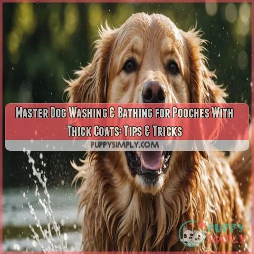 Dog washing and bathing for dogs with thick coats