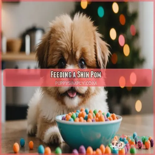 Feeding a Shih Pom