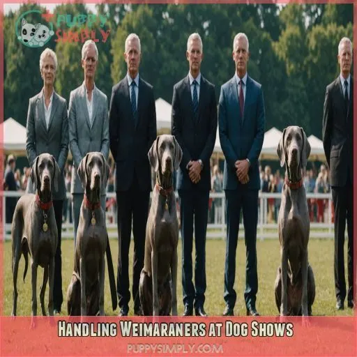 Handling Weimaraners at Dog Shows