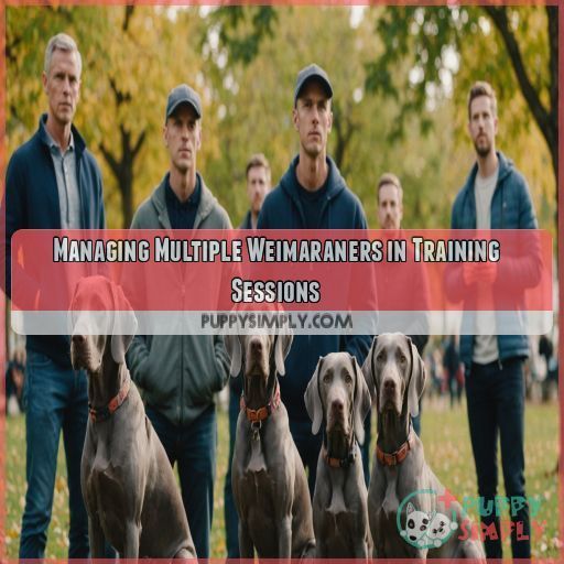 Managing Multiple Weimaraners in Training Sessions