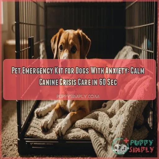 Pet emergency kit for dogs with anxiety