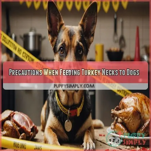 Precautions When Feeding Turkey Necks to Dogs