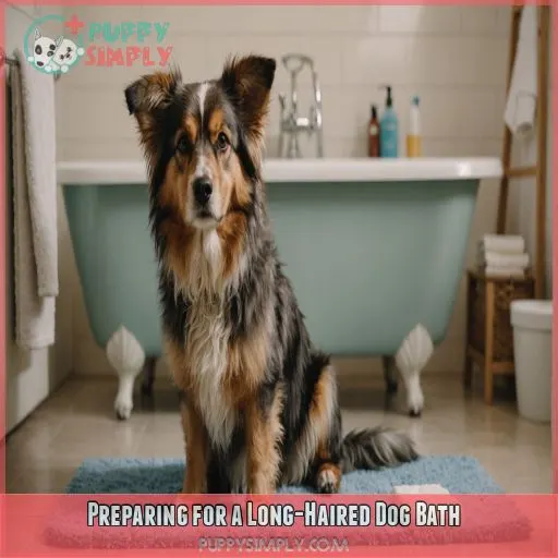 Preparing for a Long-Haired Dog Bath