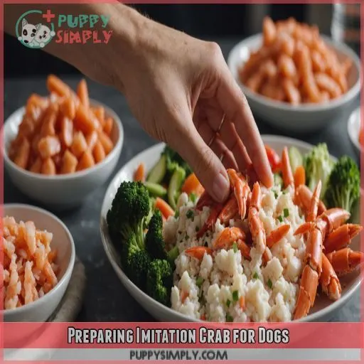 Preparing Imitation Crab for Dogs