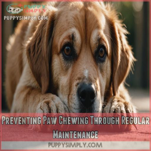 Preventing Paw Chewing Through Regular Maintenance