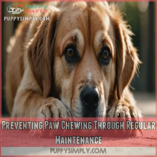 Preventing Paw Chewing Through Regular Maintenance