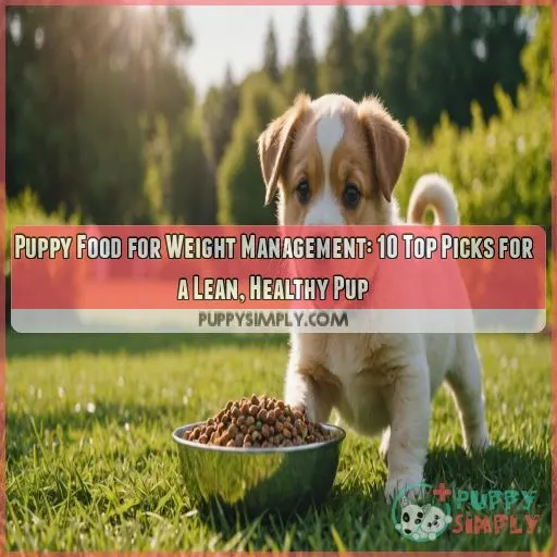 Puppy food for weight management