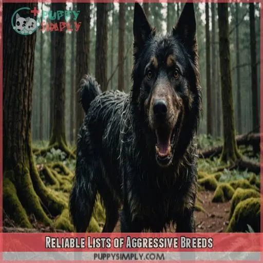 Reliable Lists of Aggressive Breeds