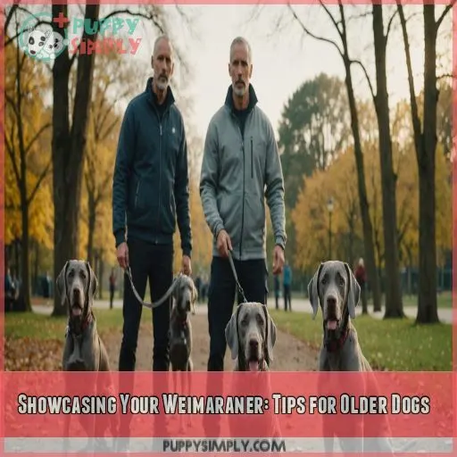 Showcasing Your Weimaraner: Tips for Older Dogs