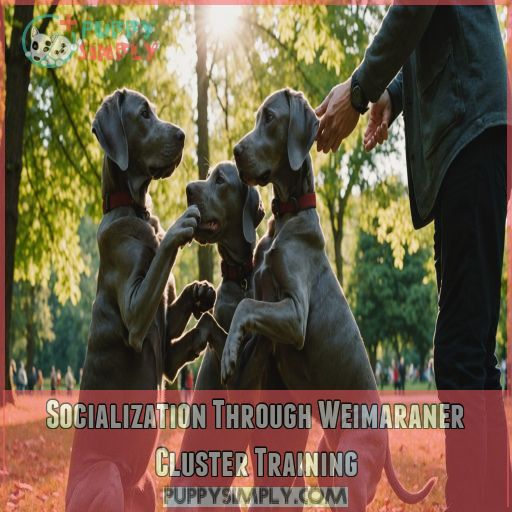 Socialization Through Weimaraner Cluster Training