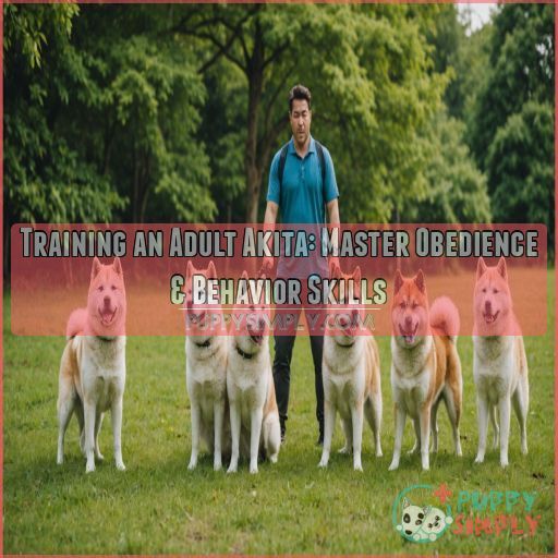 Training an adult Akita cluster Training an adult Akita cluster