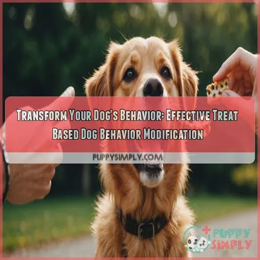 Treat based dog behavior modification