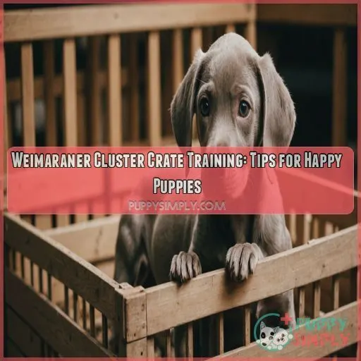 Weimaraner cluster crate training