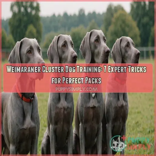 Weimaraner cluster dog training