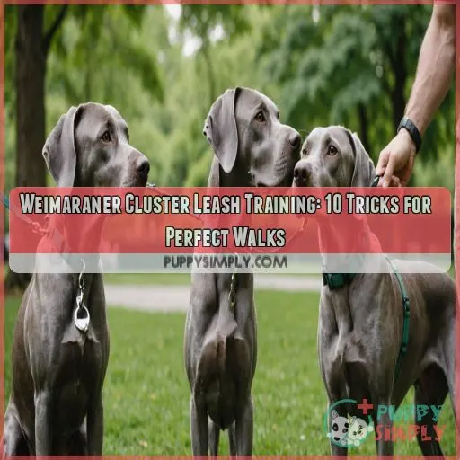 Weimaraner cluster leash training