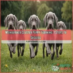 Weimaraner cluster puppy training