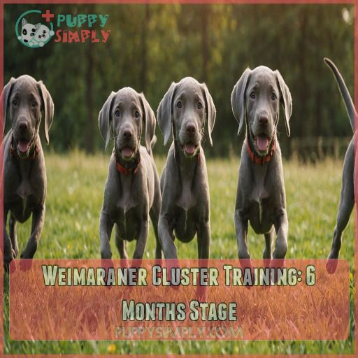 Weimaraner Cluster Training: 6 Months Stage