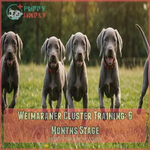 Weimaraner Cluster Training: 6 Months Stage