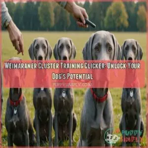 Weimaraner cluster training clicker