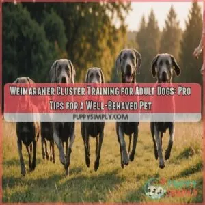 Weimaraner cluster training for adult dogs