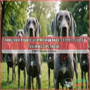 Weimaraner cluster training for older dogs