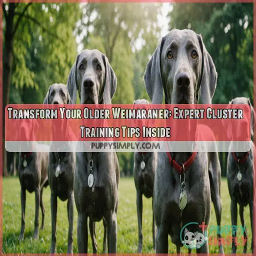 Weimaraner cluster training for older dogs