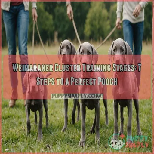 Weimaraner cluster training stages