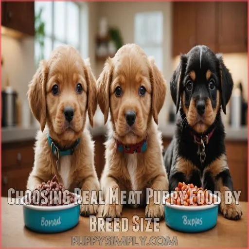 Choosing Real Meat Puppy Food by Breed Size